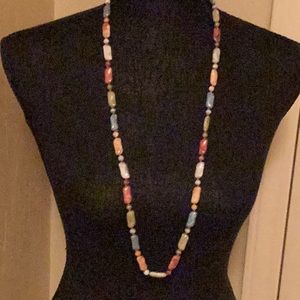 Polished semi precious stone necklace